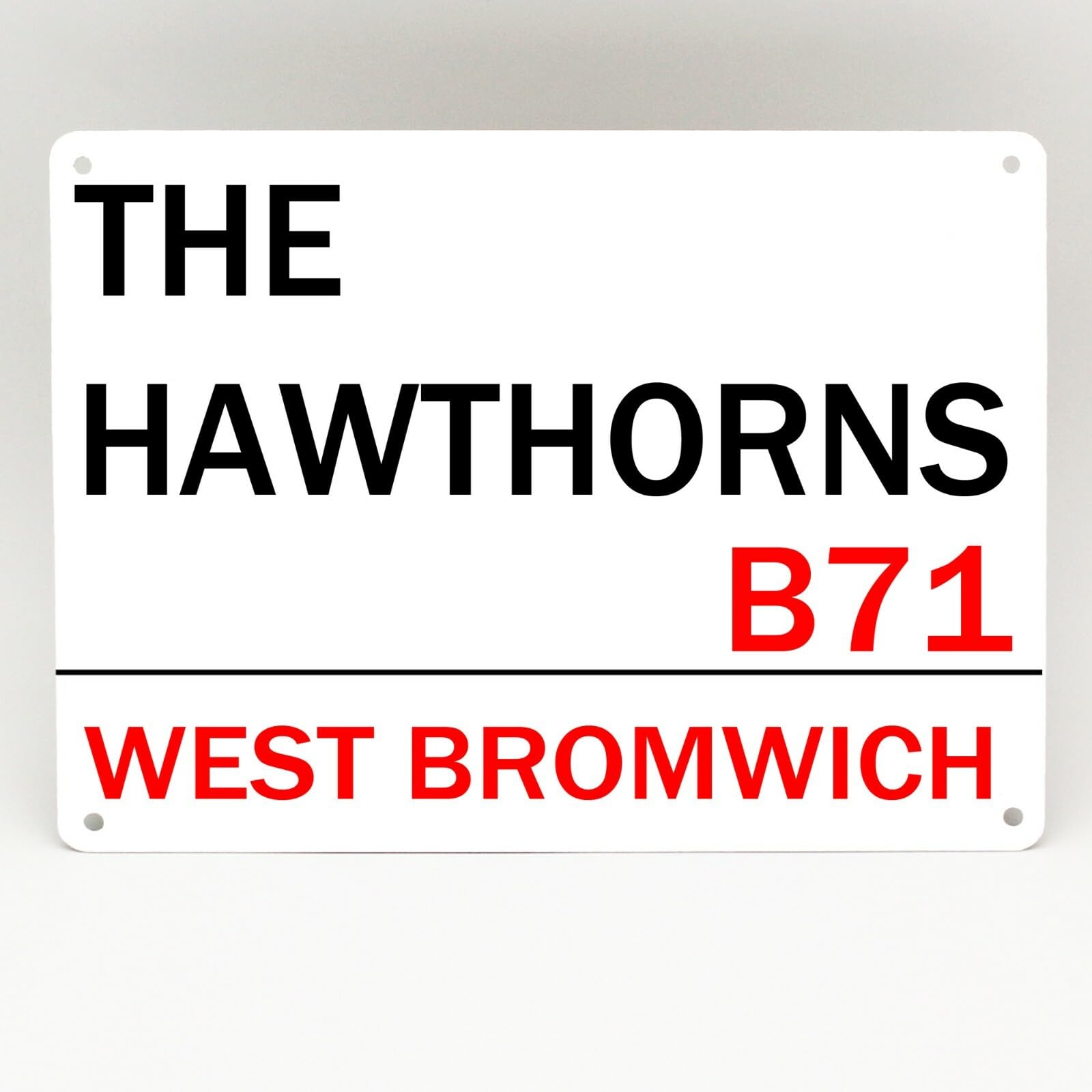 Yelacecca New Metal Street Sign West Bromwich Albion Fc Metal Sign Football Hawthorns Wba Gift Badge Memorabilia 8X12 Inches