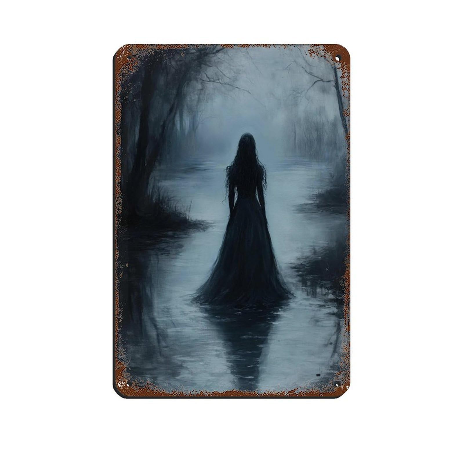 Moody Victorian Poster, Dark Decor Aesthetic Tin Sign Vintage Metal Pub Club Cafe Bar Home Wall Art Decoration Poster Retro 8x12inch(20x30cm)