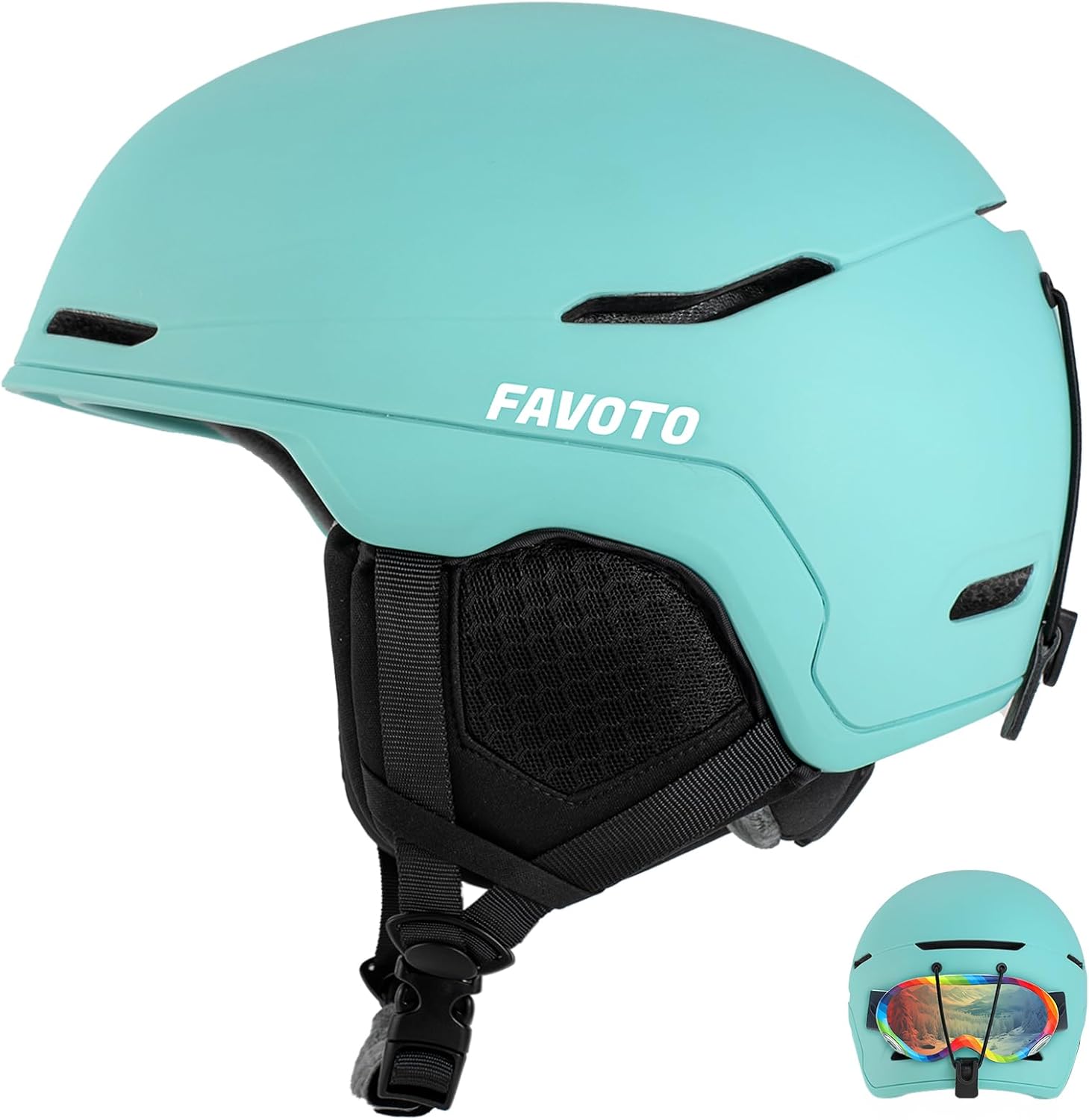 Favoto Ski Helmet Black - Adult Snowboard