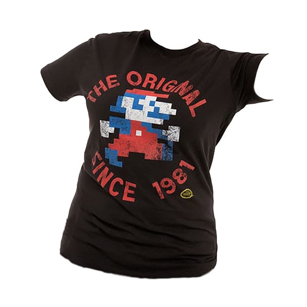 Loot Crate The Original Mario Jump Man Donkey Kong Men's Shirt (Medium) Black, Black, M