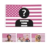 Custom Pink America Flag 3X5 Ft Personalized Flags Design Your Image Funny Tapestry Poster For Decorate Clubs Concerts Bars University Dormitories Living Rooms Bedrooms