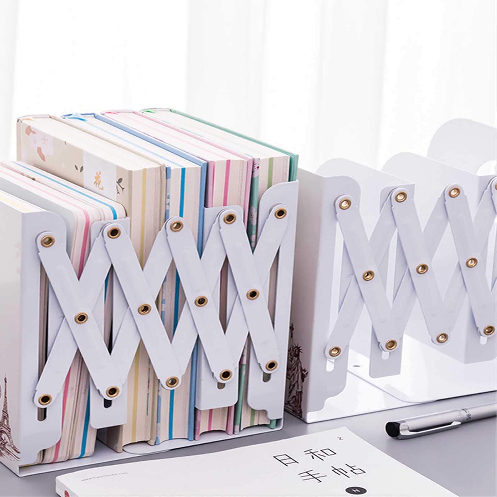 Sujetalibros De Metal Creativos, Soporte De Libro Ajustable, Organizador De Escritorio, Adecuado para La Biblioteca Escolar De La Oficina En Casa - Decoración para El Hogar,Azul