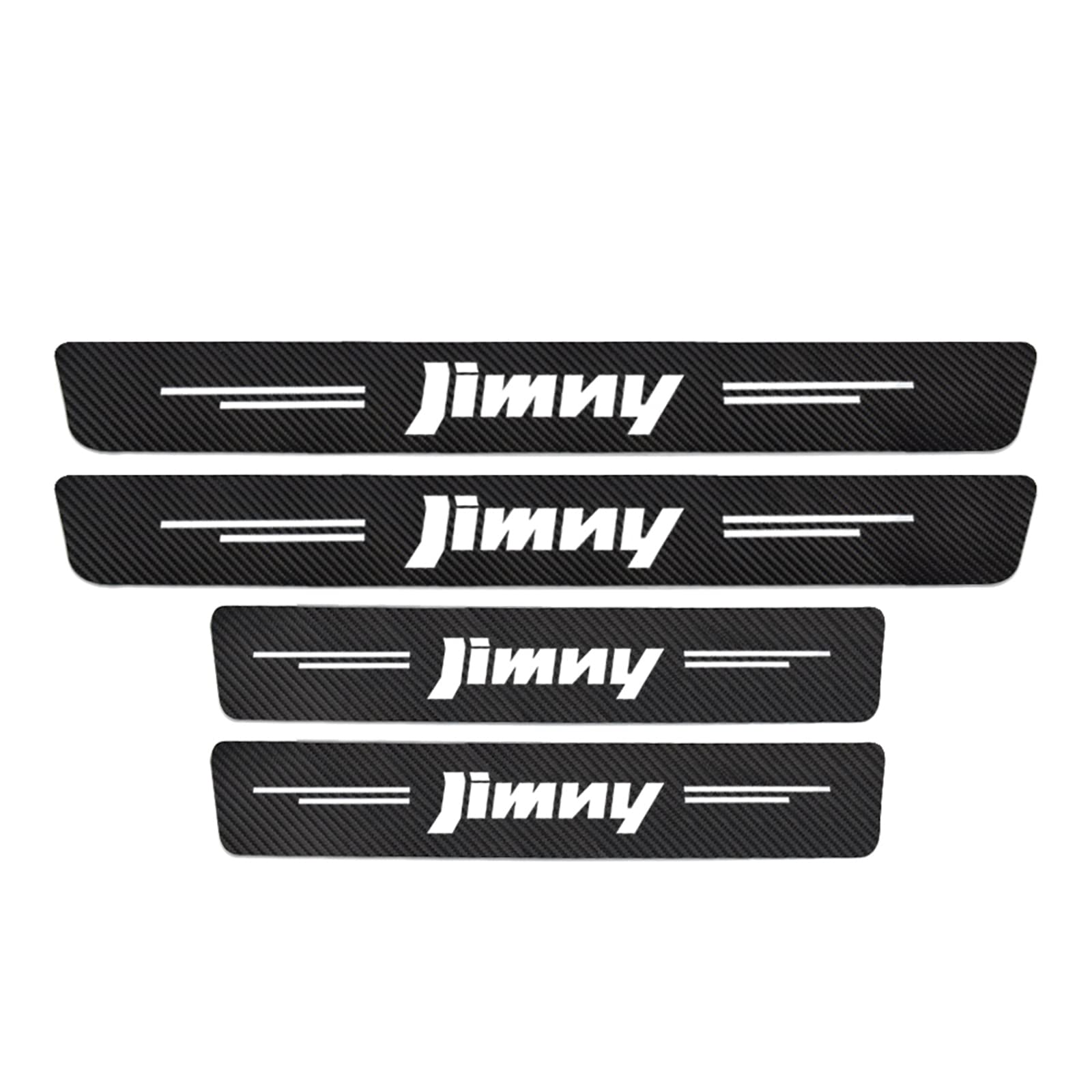 4 Pezzi Adesivo Soglia Porta Davanzale Auto per Suz-uki Jimny JB23 JB33 JB43 JB64 JB74, Fibra di Carbonio Esterno Battitacco Prevenire L'Usura Previene Graffi Protezione Accessori,Black