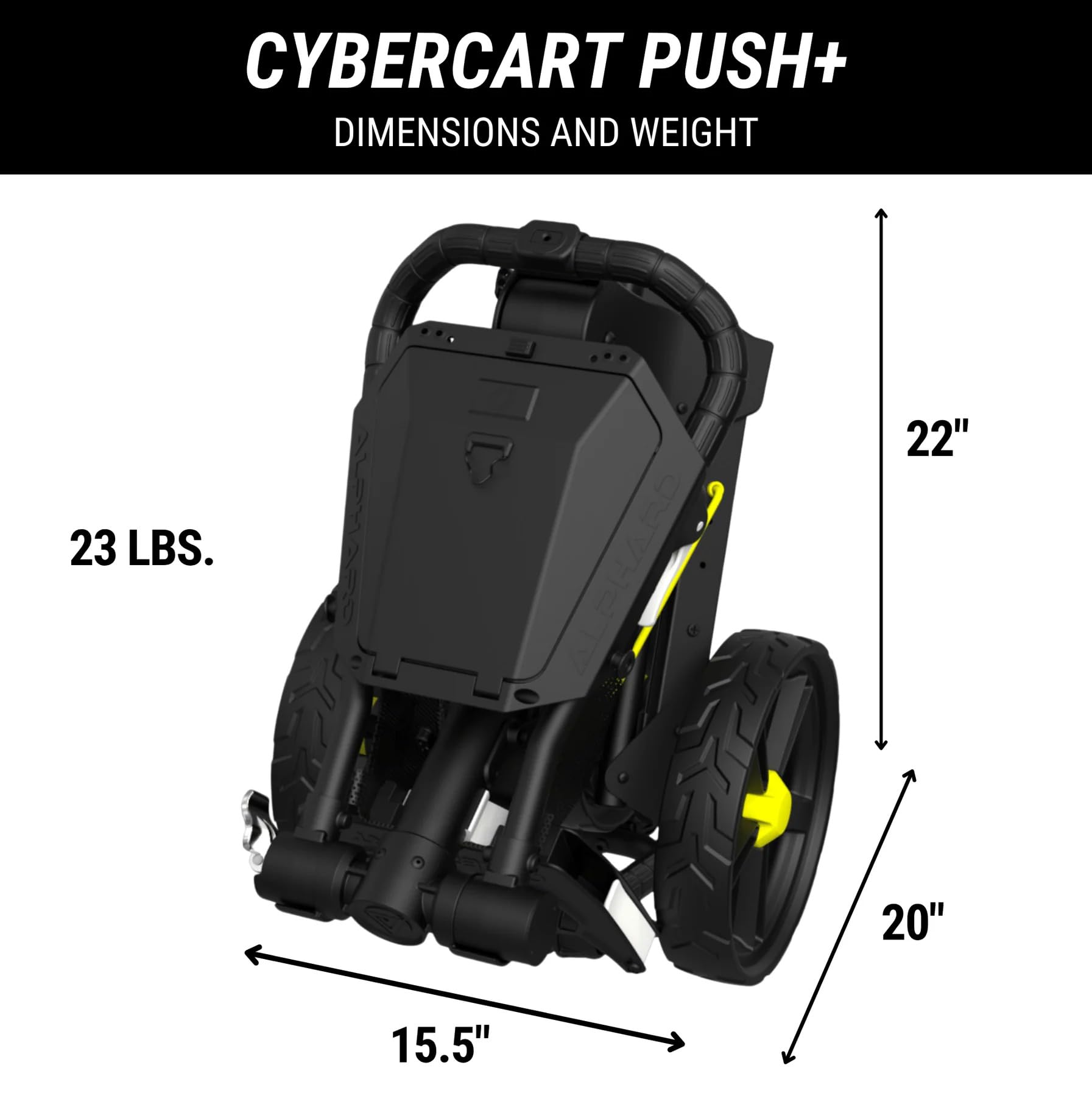 Amazon.co.jp: Alphard Cybercart Push+ | ゴルフプッシュカート、3輪