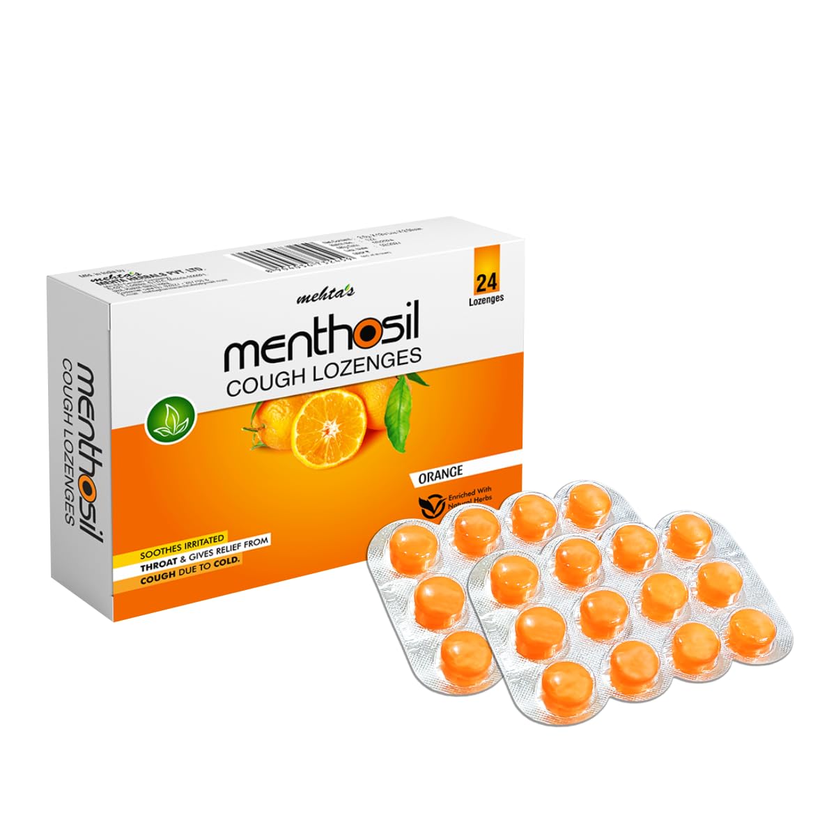 Mehta's Menthosil Cough Lozenges, Orange, Mint & Lemon Flavour, Enriched with Natural Herbs, 24 Lozenges (Orange - Pack of 3)-image-17