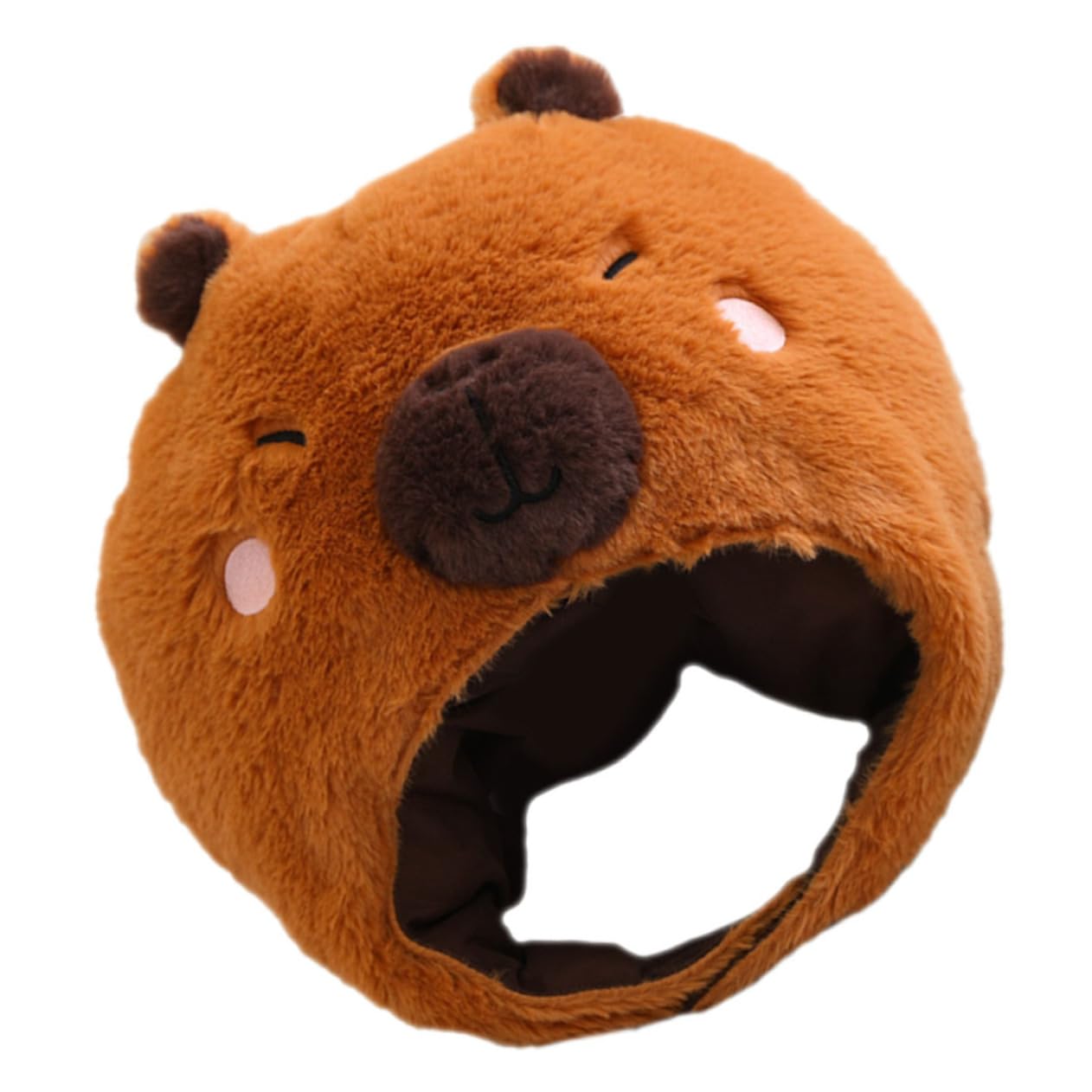 Zerodeko Sombrero De Capibara Divertido Para Fiestas Disfraces y Espectáculos Sombrero De Peluche Forma De Capibara Accesorio Para Fotos y Eventos