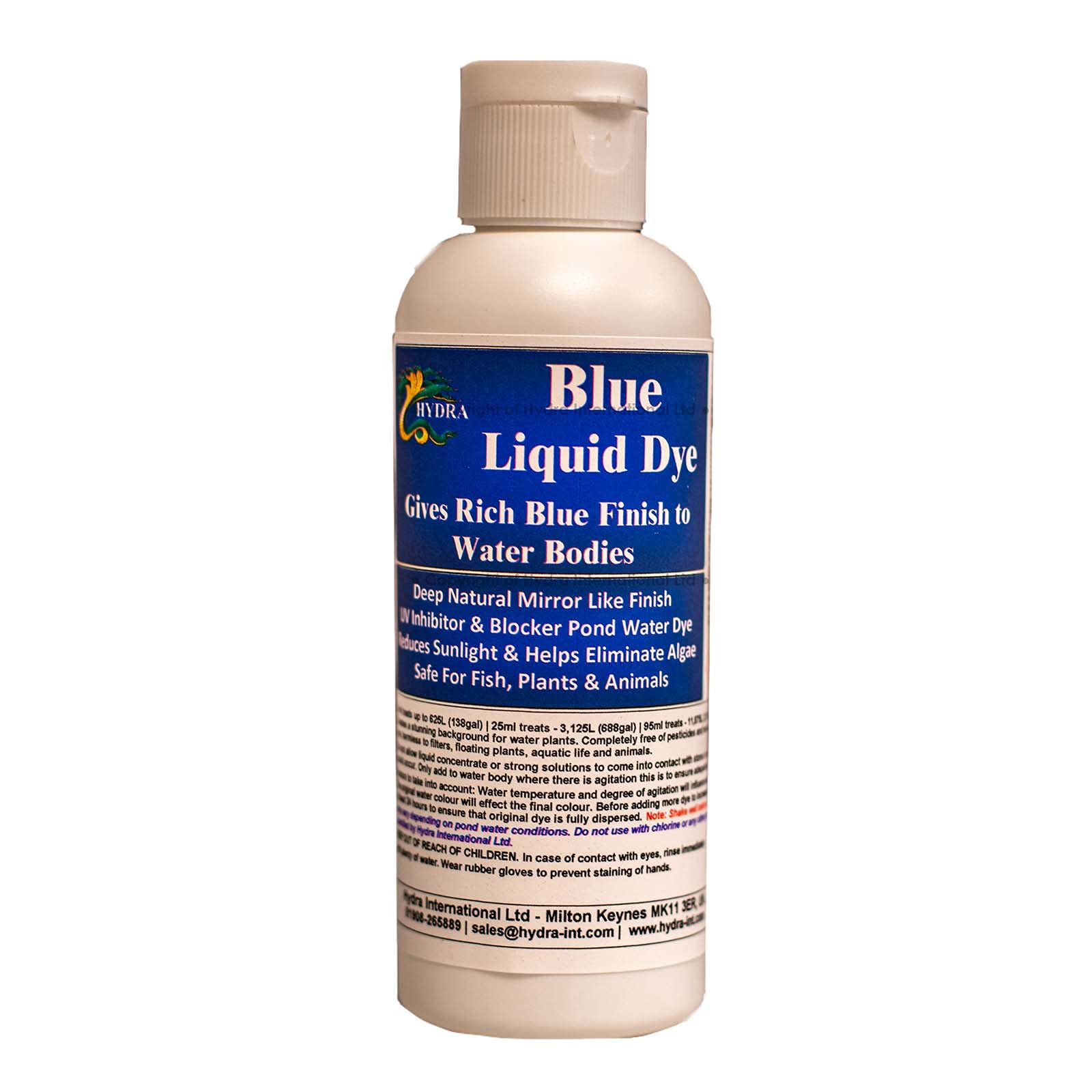 Blue Liquid Dye 95ml - Use for Fountains, Water Features, Ponds & Lakes