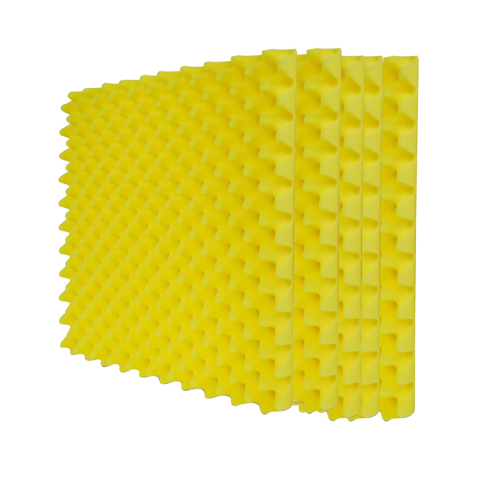 20 Pezzi di Pannelli Fonoassorbenti Adesivi, Pannelli Insonorizzazione Stanza, Isolamento Schiuma Acustico per Studi di Registrazione(50x50x2cm/19.6"x19.6"x0.7",Yellow)