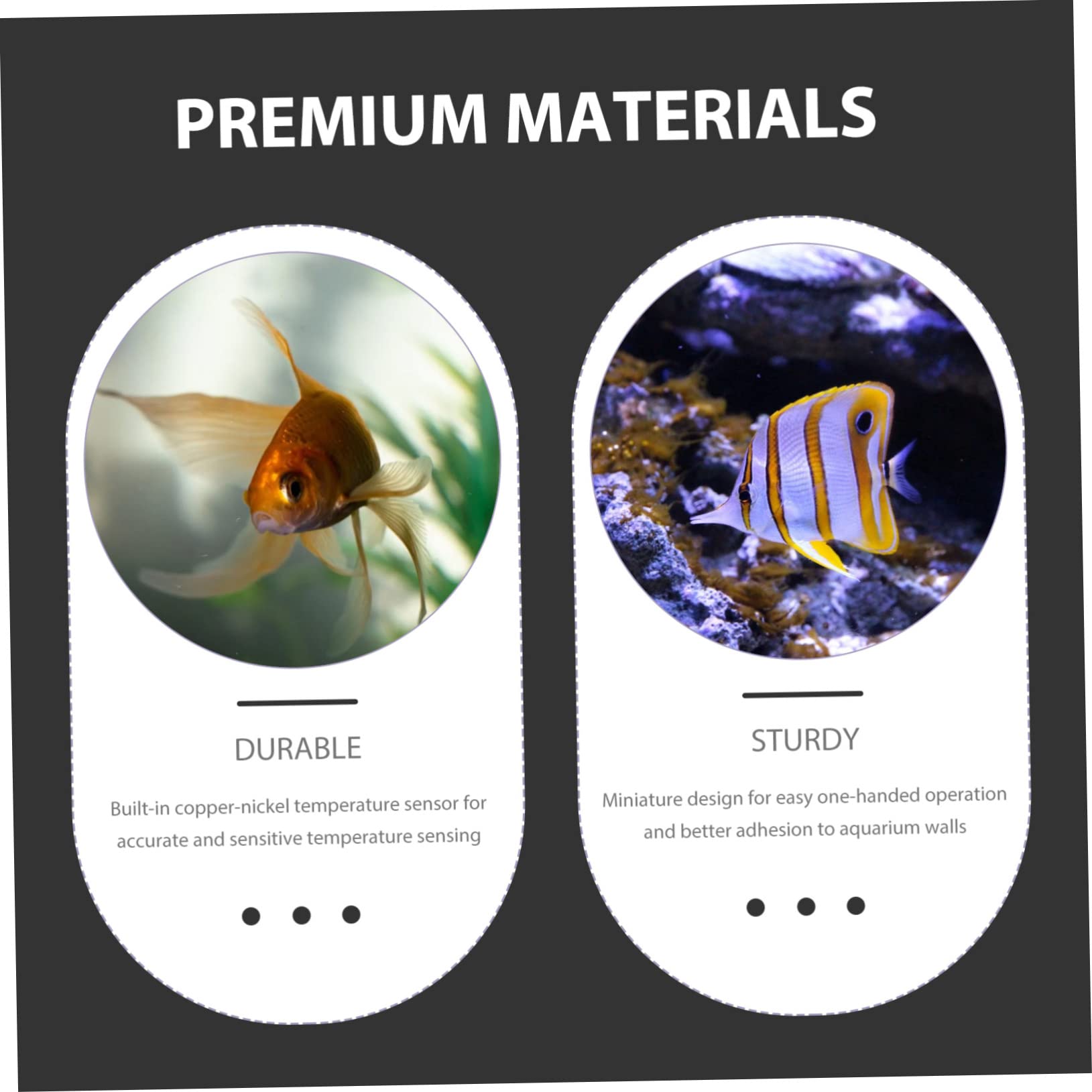 YARNOW 5 Pezzi Termometro Per Acquario Forniture Di Pesce Termometro Digitale Accessori Per Acquari Di Tartarughe Indicatore Di Temperatura Dell'acquario Addominali Bianca