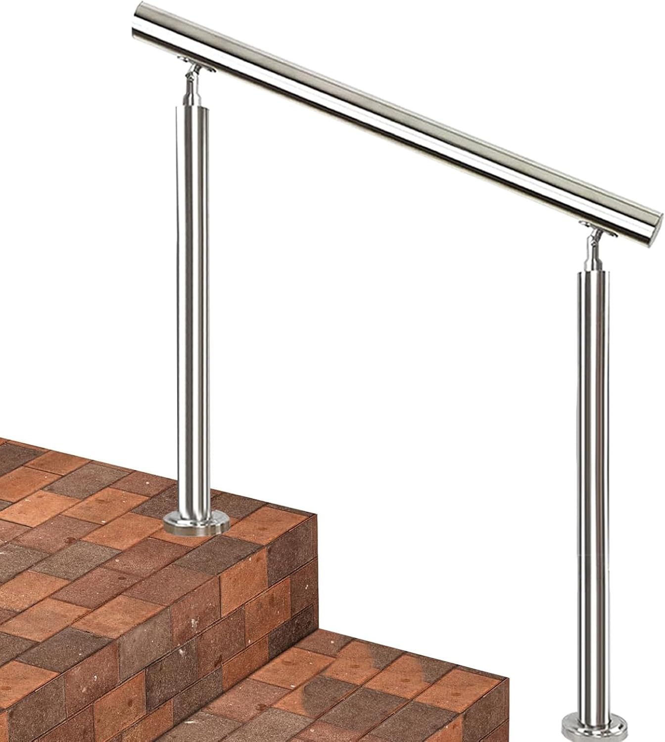 Adjustable Stainless Steel Handrails for Outdoor Steps Floor Mounted