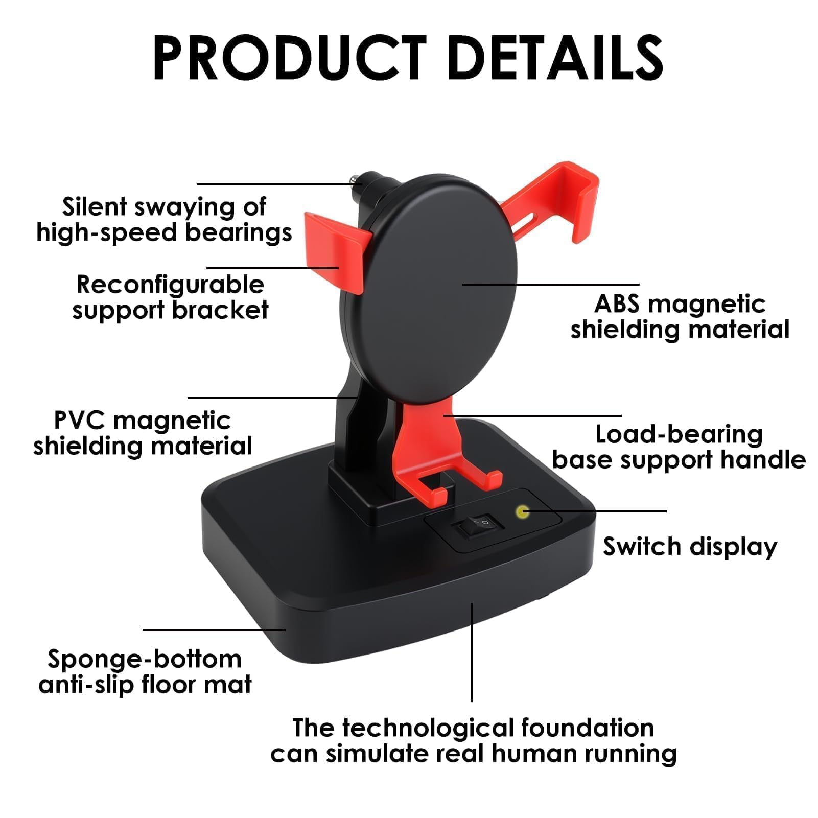 Téléphone Swing Device Automatic pour WeWard/Pokemon Go/Pokemon Go Plus,Automatic Motion Brush Step Téléphone Secoueur Podomètre pour Augmenter Les Pas