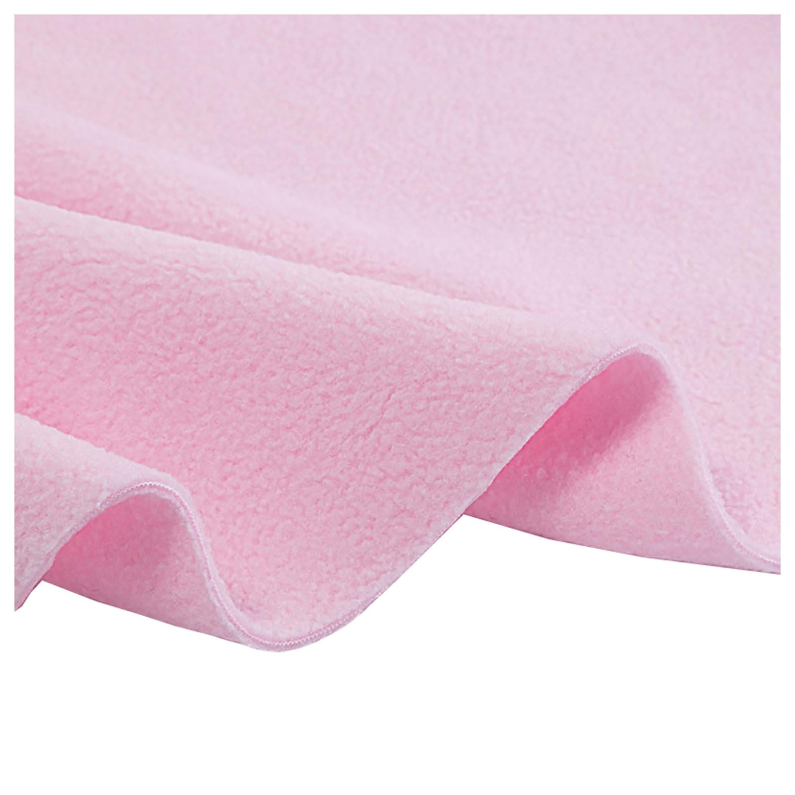 Polar Fleece Fabric Anti Pill, Soft Plush Faux Fur Sherpa Fleece Material, Shaggy Craft Faux Fur Fabric for Cushion Covers, Seat Cushions, Blankets, 50x160cm (Color : Light Pink)