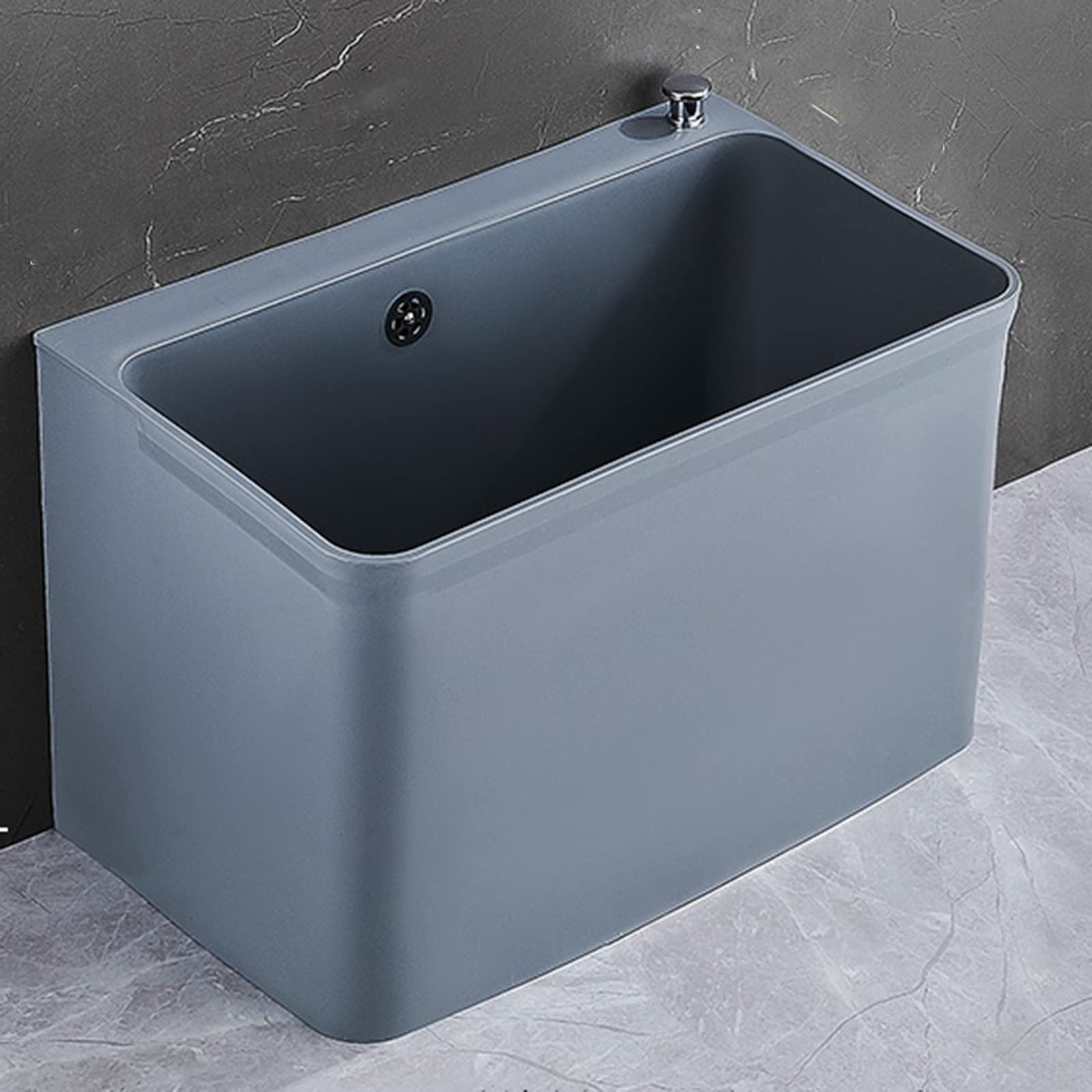 SaryEdge Mop Pool Slop Sinks,Commercial Floor Mop Sink, Free Standing Utility Sink, Multipurpose Sink, Commercial Freestanding Wash Station for Garages, Basements,Blue-Fixed