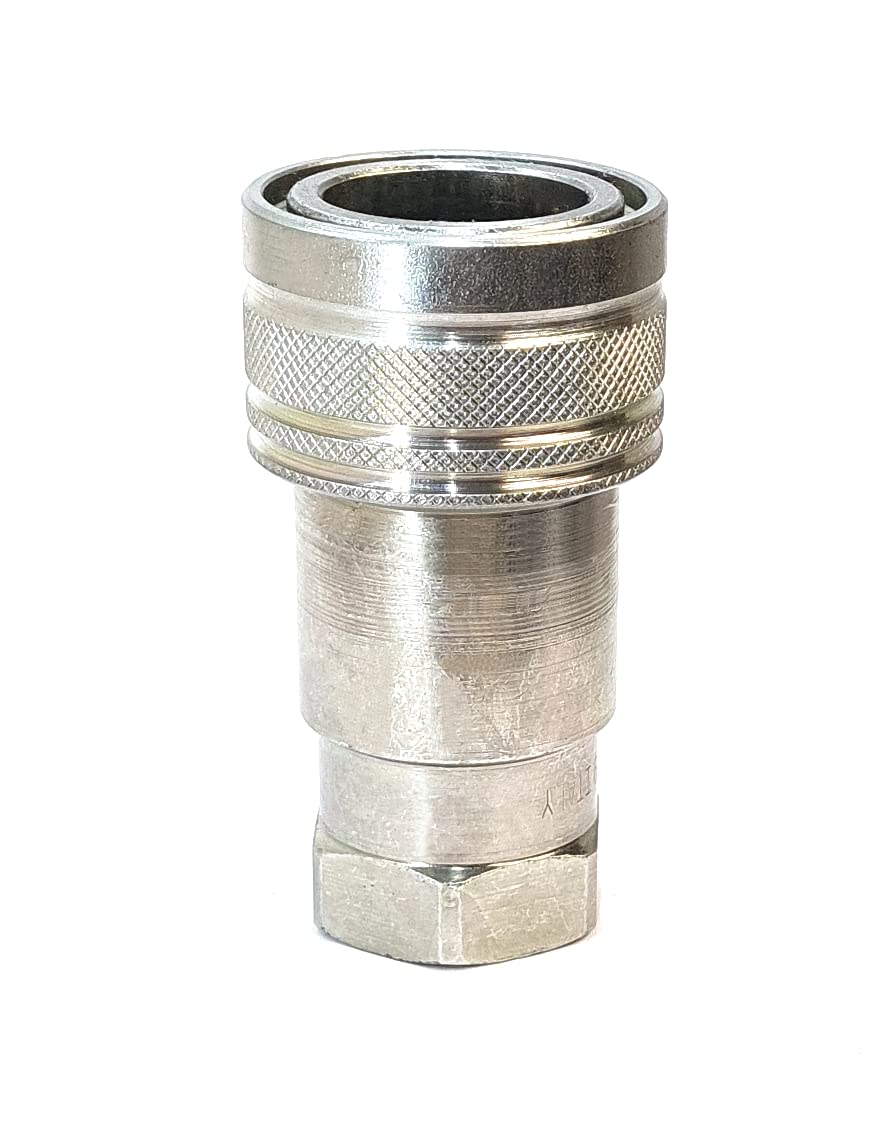 Dnp Srl Women's Silver Iso A Hydraulic Quick Release Coupling M22 X 1.5 Metric Thread