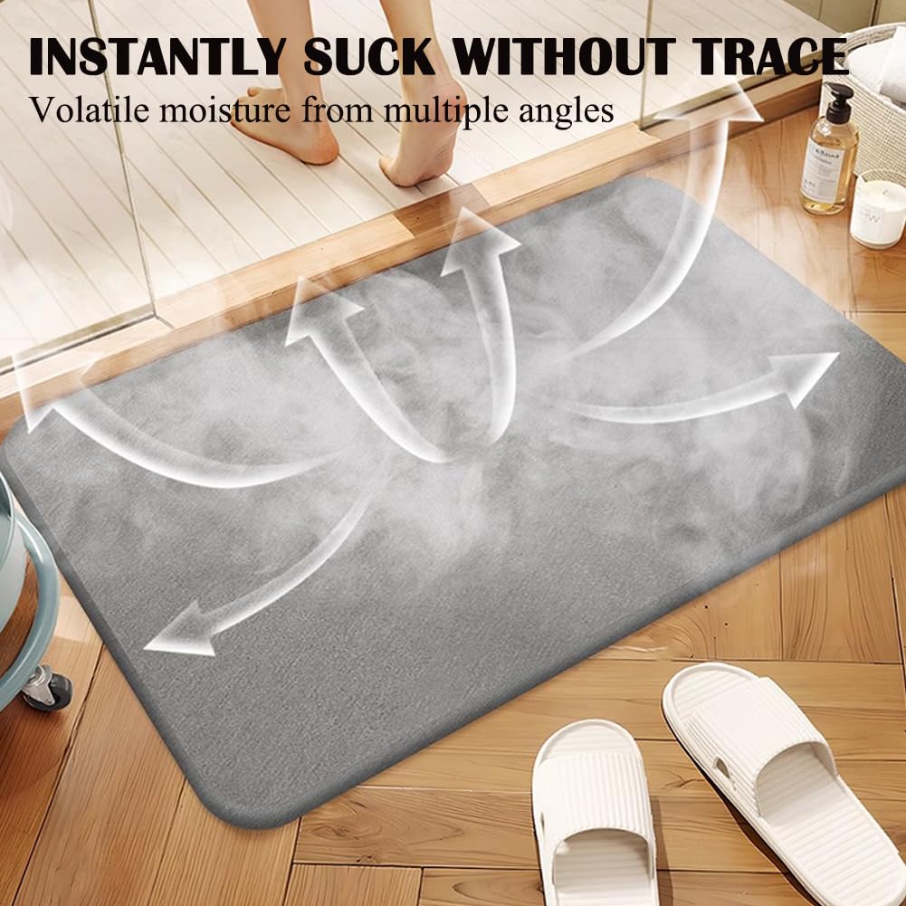 Alfombrilla de ducha antideslizante, alfombra de baño suave de secado rápido para mayor seguridad, accesorio de baño ideal para todas las edades, 60 x 40 cm