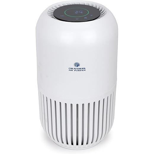 Crusaders XJ-2100H HEPA Air Purifier | Compact & Powerful for Home, Office, Travel | Medical-Grade HEPA, Deodorizing Filter, PM2.5 Indicator, Auto Mode, Touch Panel, Plasmacluster Technology