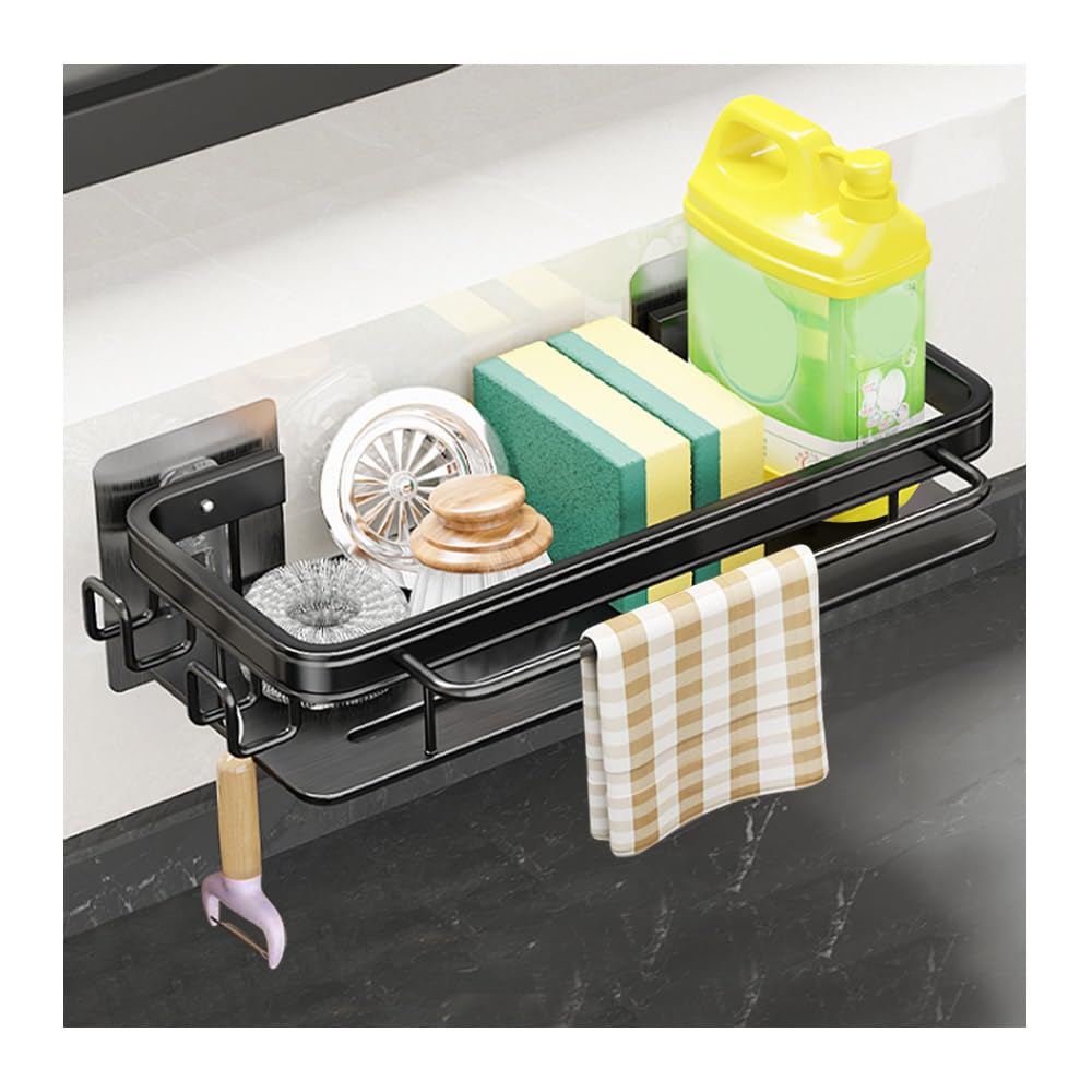 Portaspugna per lavello, organizer da cucina autoadesivo, porta strofinacci, in acciaio inox 304, scolapiatti da cucina | Leroy Merlin