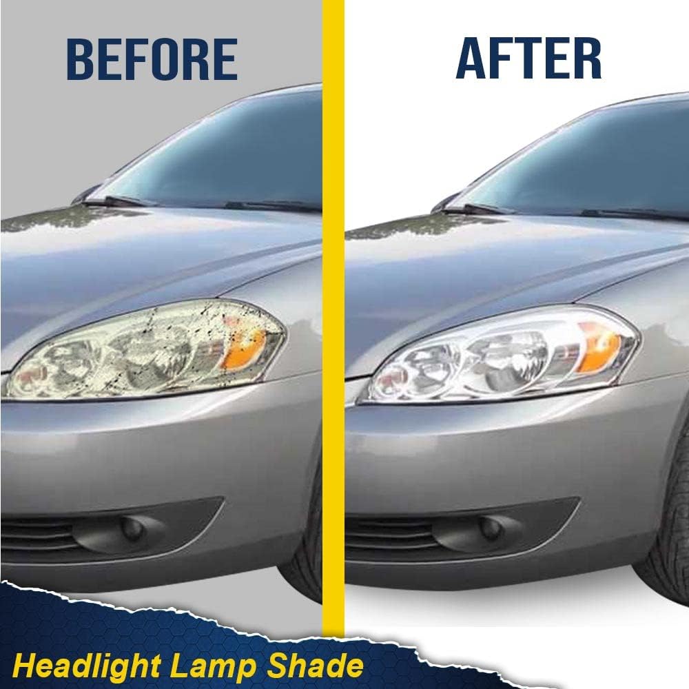 PIT66 Headlight Lens Cover, Compatible with 2006-2016 Chevy Impala Limited Clear