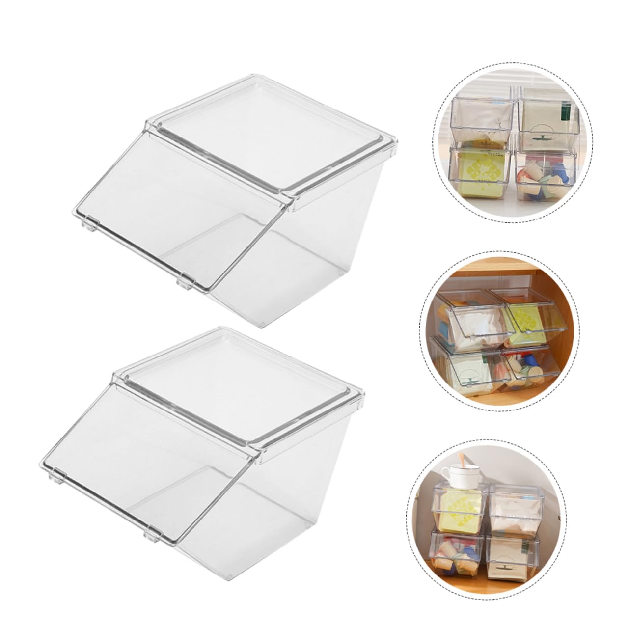 Alipis Organizador de Bolsitas de Té Acrílico 4 Piezas, Gran Capacidad | Apilable, Diseño Simple y Elegante, para Sobremesa, Acabado Limpio y Decorativo