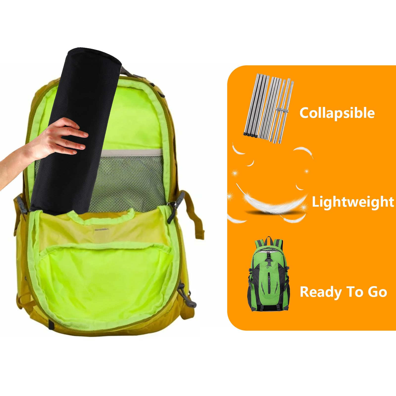 MIVIDE Tragbare Feuerstelle für den Außenbereich, 56cm/22 Zoll Große Faltbar Feuerstelle für Camping, Faltbare Edelstahlgeflecht Feuerstelle für Camping Picknick Outdoor Terrasse Garte