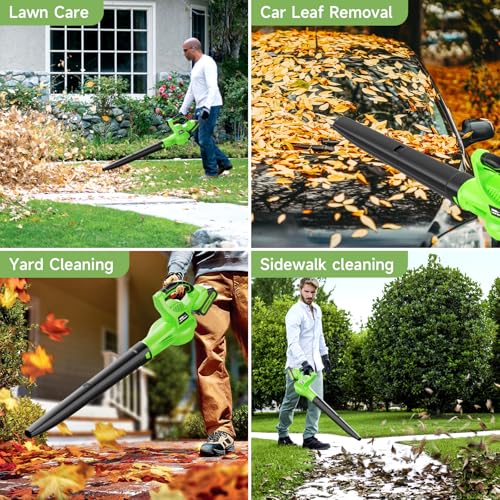 Tiokviop Leaf Blower Cordless With 2 Batteries And Charger thumb #5
