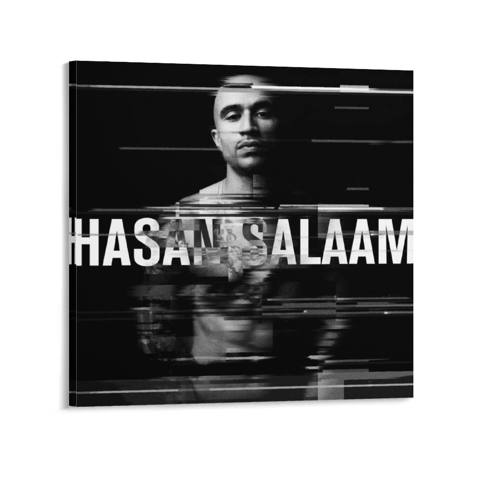 Hasan Salaam Life in Black & White Canvas Poster Decorative Painting Wall Art Living Room Posters Bedroom Painting Frame-style12x12inch(30x30cm)