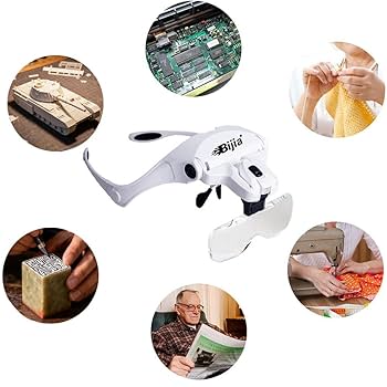 Amazon | BIJIA ヘッドルーペ めがね型 ルーペ 拡大鏡 拡大眼鏡