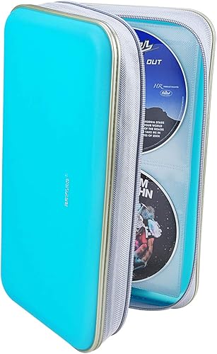 Miniatura 54 de Cartera para CD y DVD, capacidad de 96 pulgadas, resistente, resistente, almacenamiento de DVD, carcasa dura, soporte para disco de CD, funda de