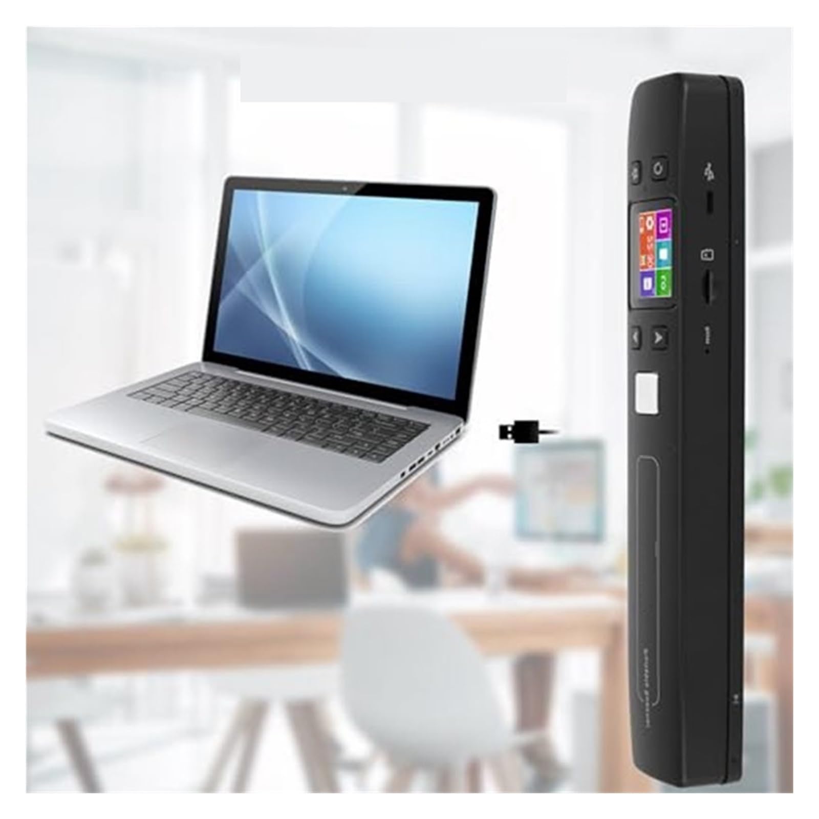 Scanner de Documents, Scanner de Documents Portable – WiFi et Scanner Rechargeable, Prend en Charge JPG/PDF