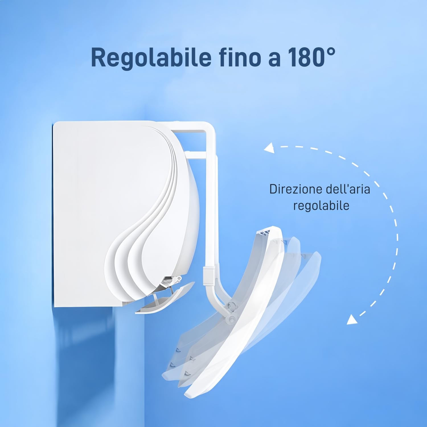 Deflettore Condizionatore, Deflettore Aria Condizionata Regolabile, Deflettore Condizionatore Universale, Deviatore Aria Condizionatore per Casa/Ufficio/Camera Bianco