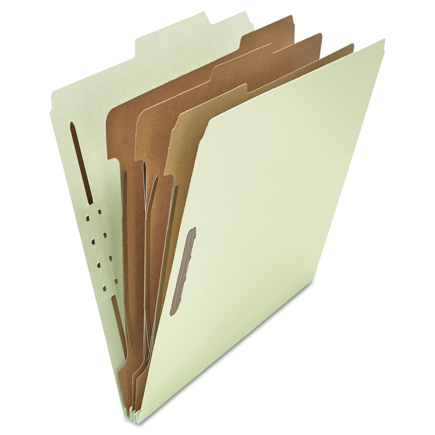 Universal 10293 - Pressboard Classification Folder, Letter, Eight-Section, Gray-Green, 10/Box-UNV10293