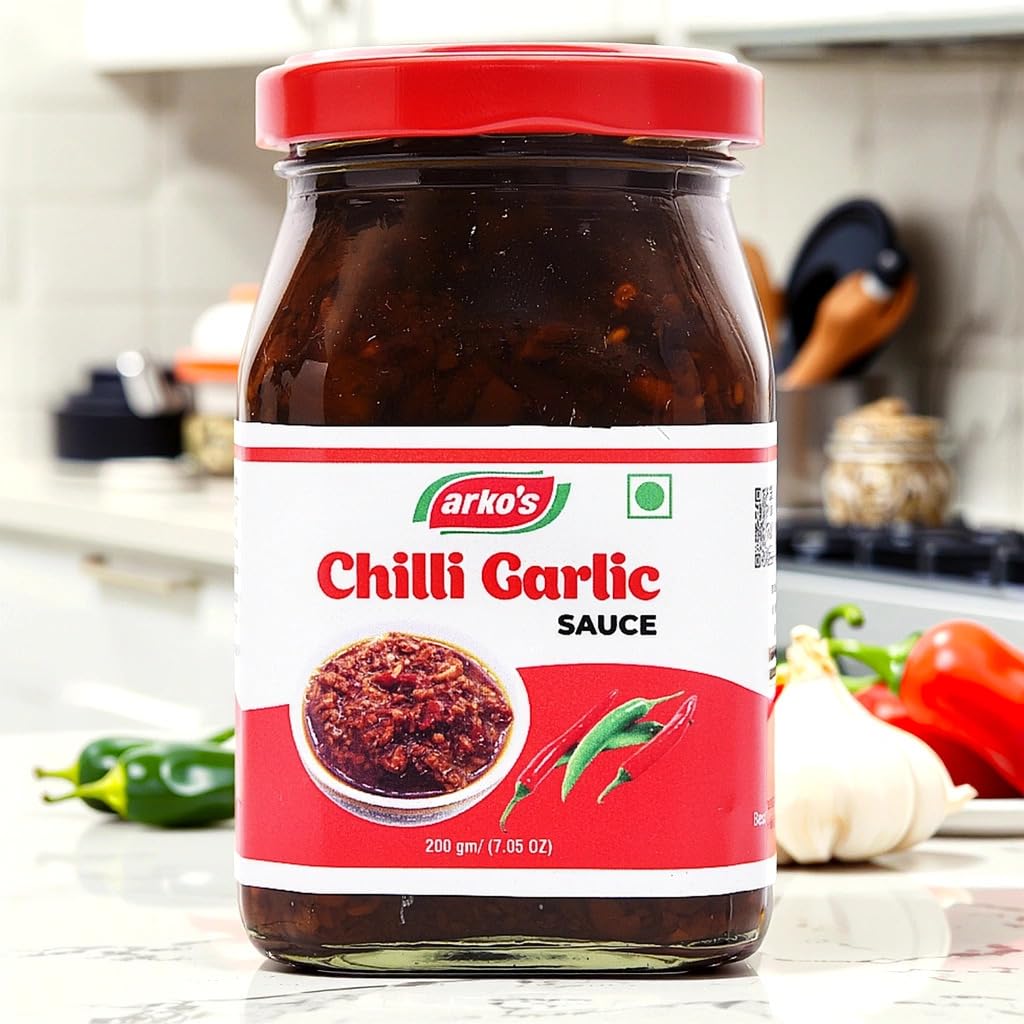 Homemade Chilli Garlic Sauce 200gm with 100% natural ingredients,Tangy and Savoury with Chinese Flavour, Chilli Garlic Sauce thick liquid eaten with food to add flavour, Chilli Garlic ShabdKhoj ,chatanee, Sas, Cas, No Artificial Flavours AND Colors,Perfect for Spring Rolls, Grilled Chicken, Noodles, dipping Sauce for Burger and frying items