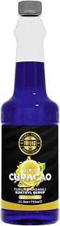 By Tüfekçi Turunç (Blue Curacao) Aromalı Şurup 750 ml – Kokteyl, Kahve, Pasta ve Tatlı İçin, Doğal Aroma, Gerçek Pancar Şekeri