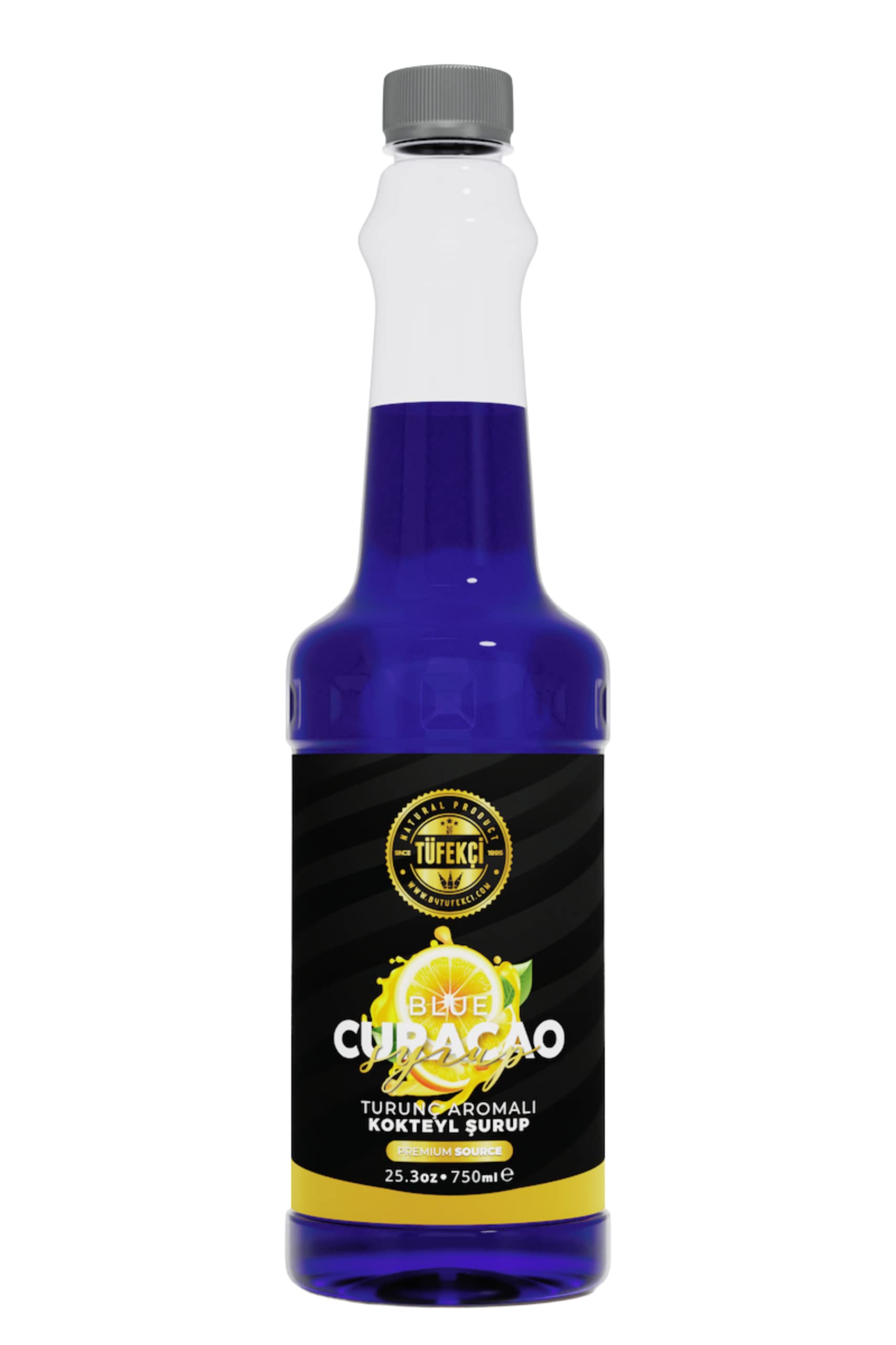 By Tüfekçi Turunç (Blue Curacao) Aromalı Şurup 750 ml – Kokteyl, Kahve, Pasta ve Tatlı İçin, Doğal Aroma, Gerçek Pancar Şekeri