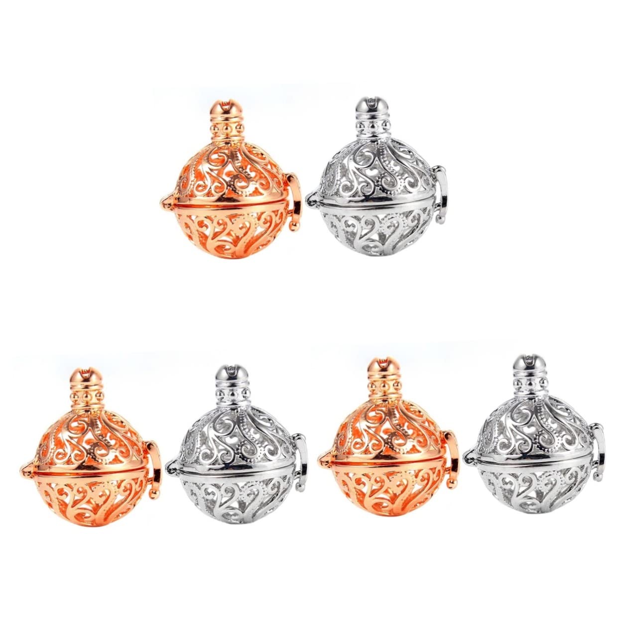 TEHAUX 4 Pcs Essential Oil Pendant Pearl Pendant Memento Mori Necklace Trendy Necklace Oil Diffuser Necklace Essential Oils Necklace Pendant Locket Charms Hanging Pendant Fashion Pendant
