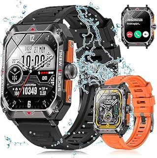 Vbrisi Smartwatch Herren Damen, Fitnessuhr Tracker mit Telefonfunktion, Uhren Herren Uhr Fitness Tracker IP68 Wasserdicht, 2.02" Touchscreen mit Schrittzähler Blutsauerstoff Pulsmesser für Android/iOS