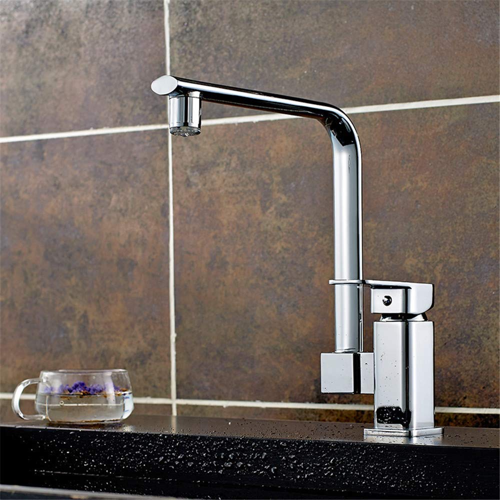 Termoluminiscencia Llevado Grifo De La Cocina Rotatorio De 360 ​​Grados En Frío Mezclador De Agua Del Grifo Del Fregadero De Cocina 7 Tipo Cromado Pulido De Una Manija