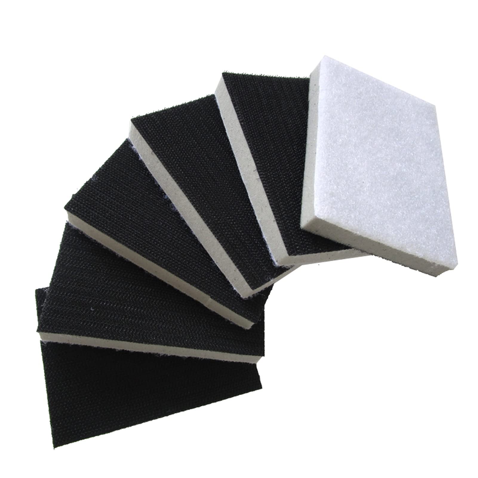 Almohadilla de Pulido 5 UNIDS Almohadilla de Interfaz de Esponja Rectangular de Alta Densidad 7PCS 70 * 100M Pad Pad Pad Protection Cojín de Almohadilla de lijadora Gancho y Bucle