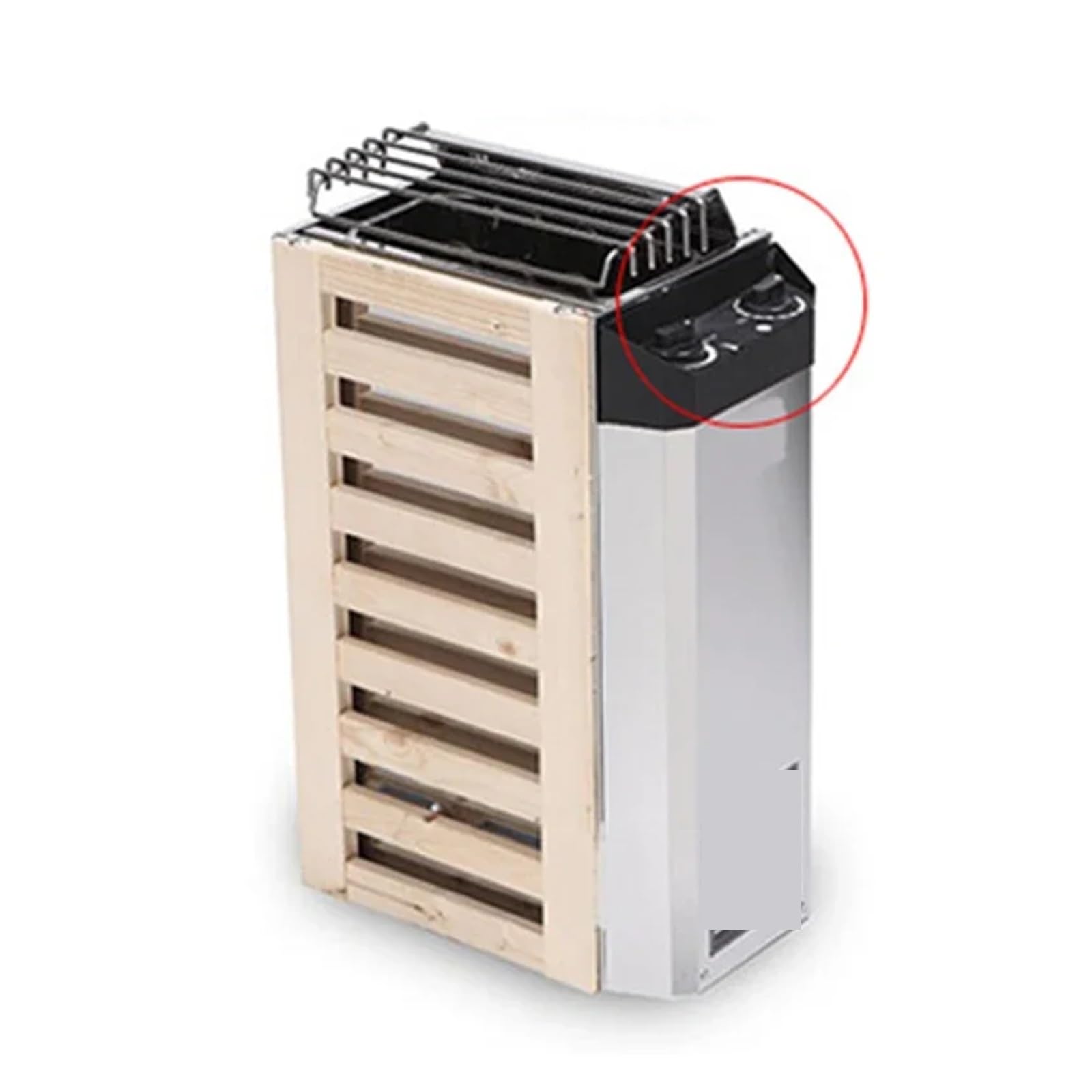 Mini poêle de sauna en acier inoxydable durable avec boîtier de gestion