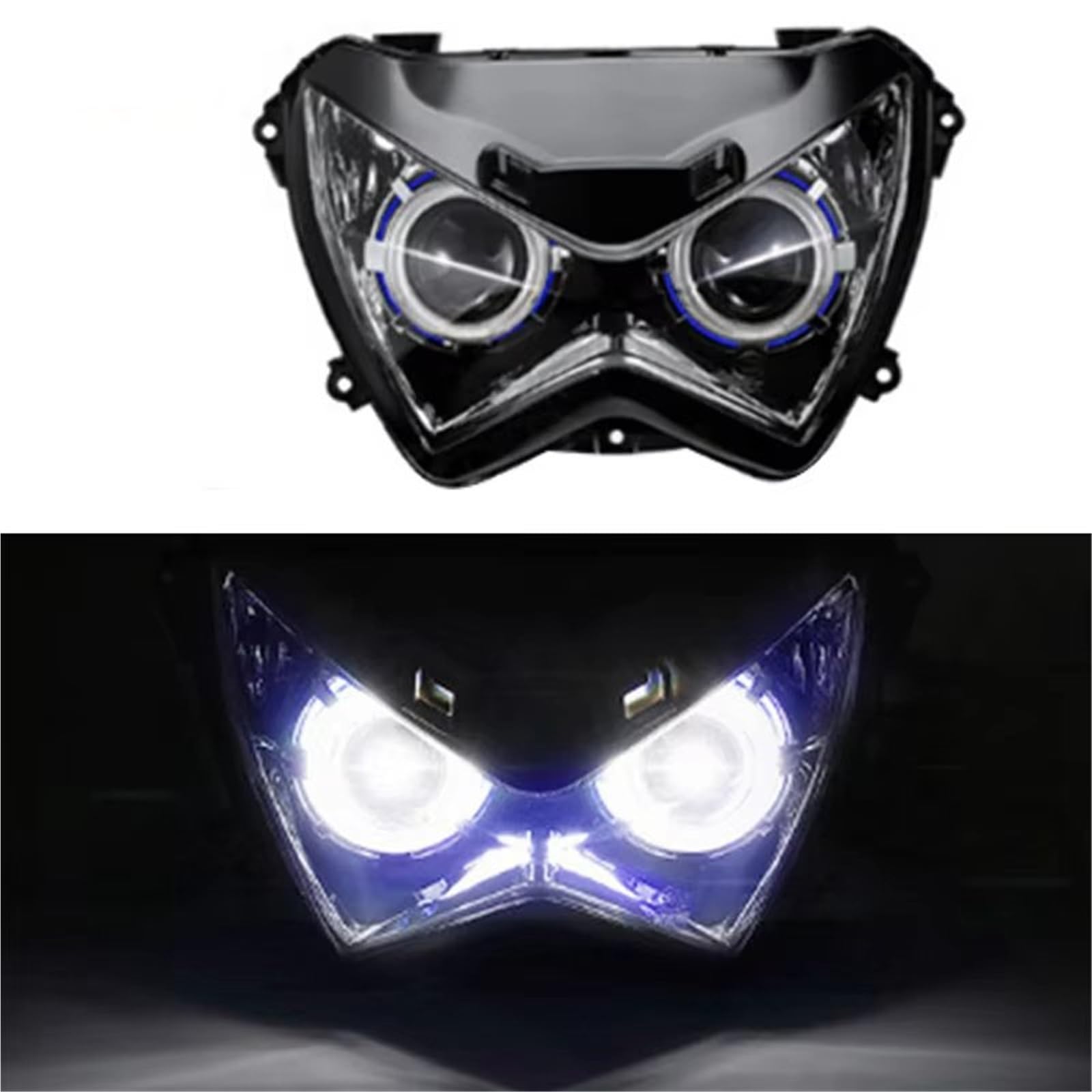 Faro Anteriore Moto per Z800 per Z250 2013 2014 2015 2016 2017 HA Condotto Il Faro Occhio HID Proiettore Personalizzato di Montaggio Impermeabile(Buie)