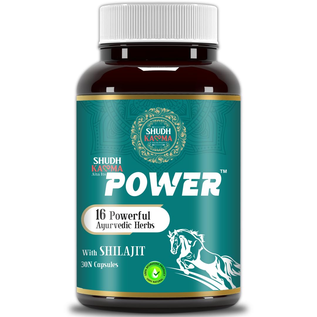 SHUDHKAAMA Aita Its Power Natural Testosterone Booster for Men with Pure Shilajit, Gokhru, Ashwagandha & Safed Musli for Strength, Stamina, Energy and Muscle Gain – 30 Capsules-image-48