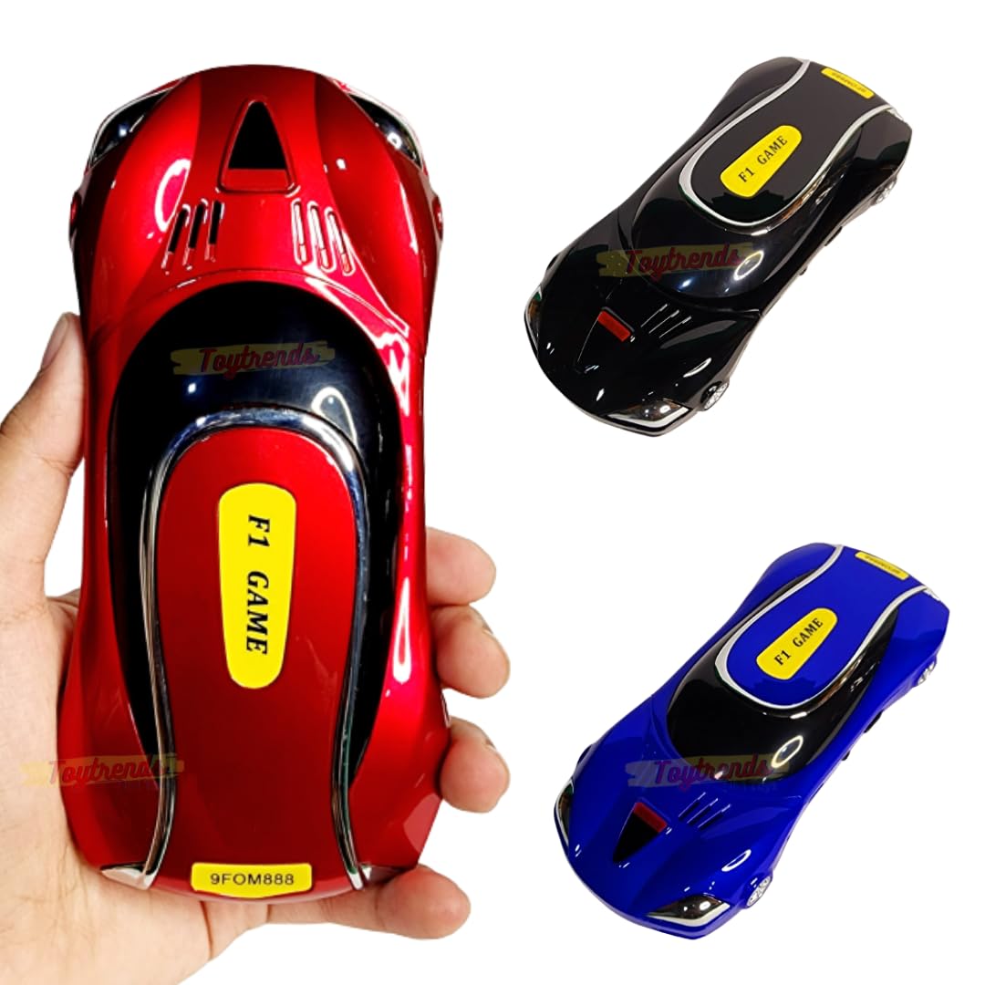 Toytrends 8 Bit 3 inch Wide Screen Handheld Game, 620 in 1 Classic Retro Games, Formula car Shaped Video Game with tv/av Compatibility