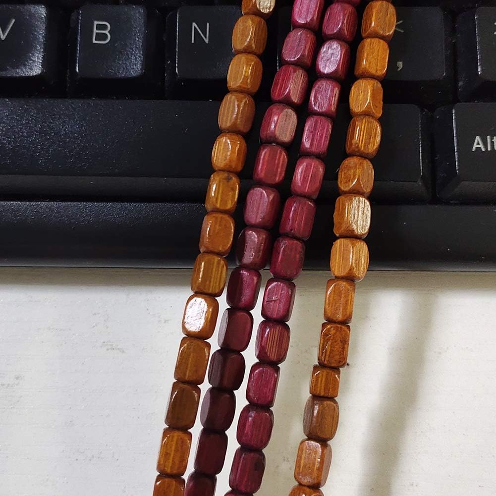 OKUOKA 55 Strands Beaded Door Curtains for Doorways Wood Bead String Curtain for Room Dividers Home Entrance Ornaments Handmade, 2 Colors, Size Customizable (Color : B, Size : 100X220cm)