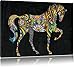Produktbild Anmutiges Pferd schwarz, Format: 120x80 auf Leinwand, XXL riesige Bilder fertig gerahmt mit Keilrahmen, Kunstdruck auf Wandbild mit Rahmen, günstiger als Gemälde oder Ölbild, kein Poster oder Plakat