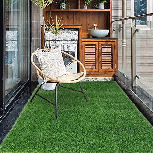SHACOS Rasenteppich Outdoor - Wasserdurchlässiger Hochwertiger Kunstrasen Teppich Läufer 60x180 cm - Realistisch Aussehende Grasmatte- Kunstgras für Garten, Terrasse, Balkon - Image 7