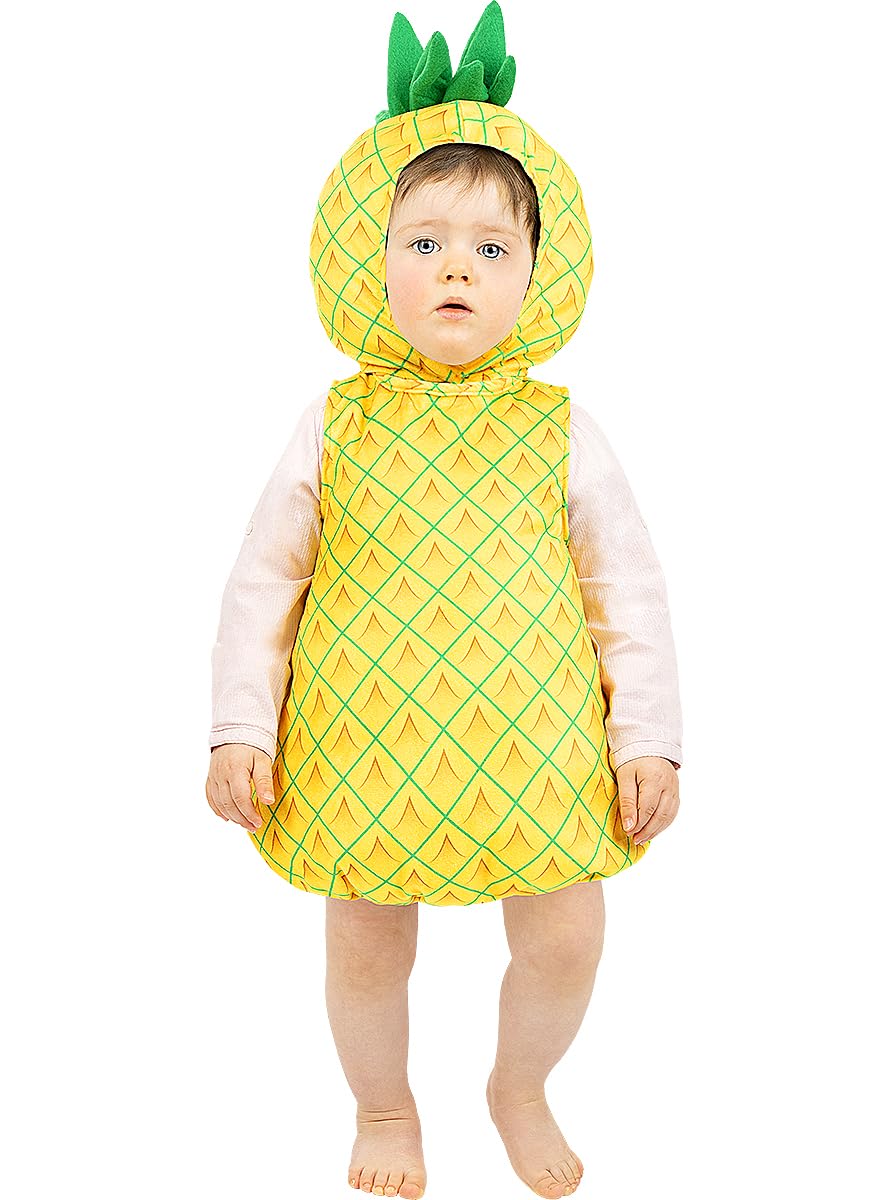 Funidelia | Disfraz de Piña para bebé Fruta, Comida - Disfraz para niños y divertidos accesorios para Fiestas, Carnaval y Halloween - Amarillo