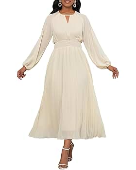 ワンピース Pleats collar Chiffon Dress/ laube blanc Pleats collar Chiffon Dress – L'AUBE BLANC