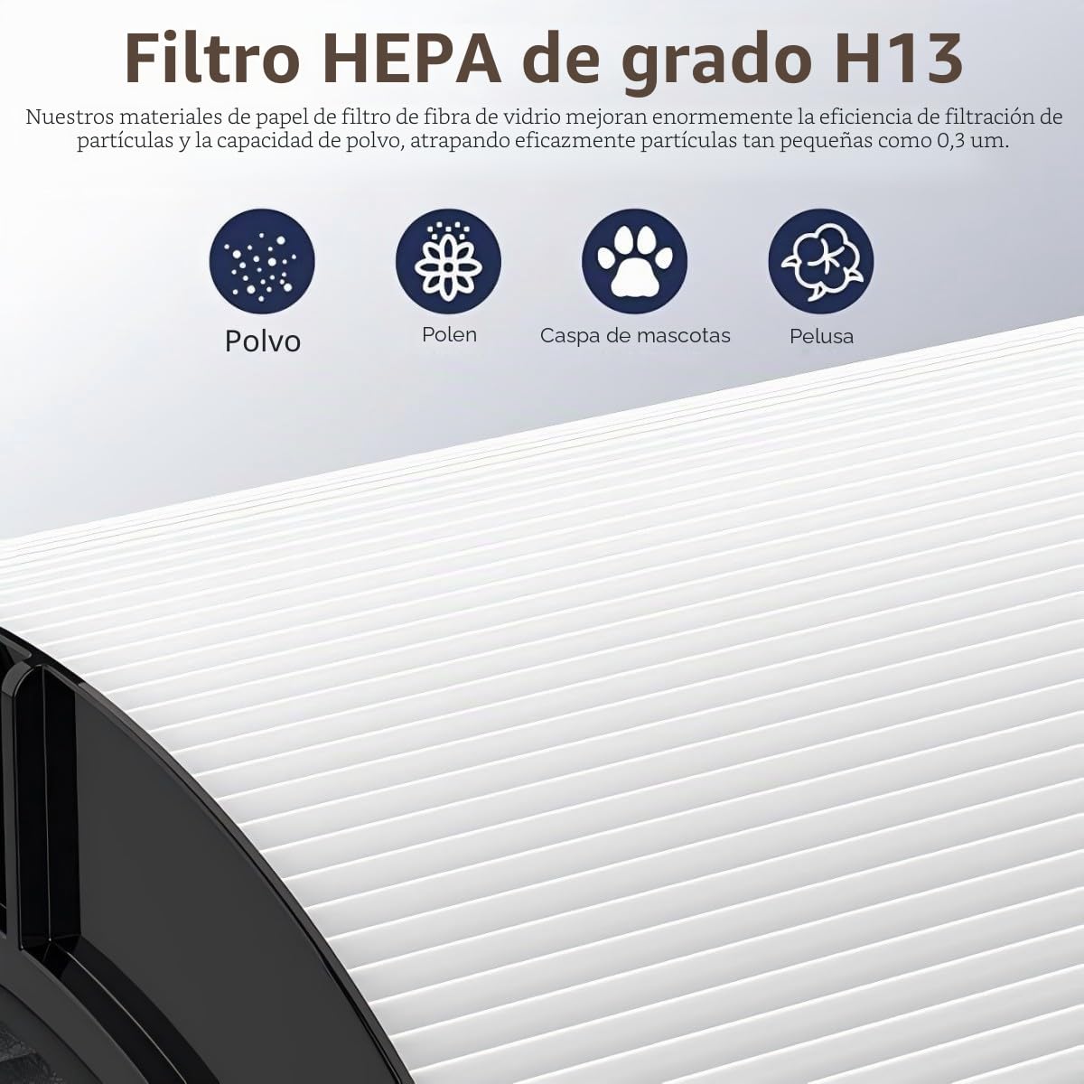 Filtro HEPA + carbón 2 en 1 compatible con filtro purificador de aire Dyson de 360° Glass HEPA+Carbono