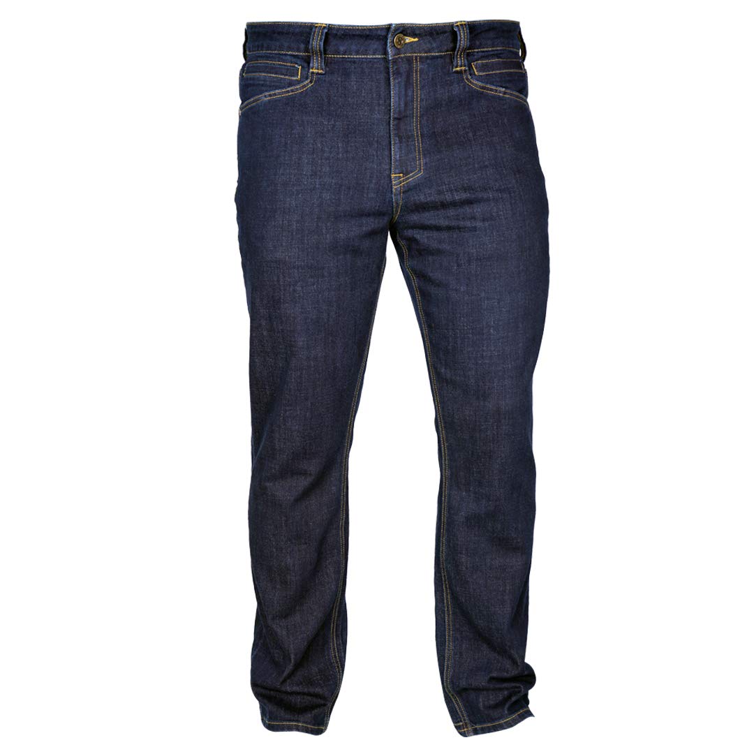 La Police Gear Men's Slim Fit/Dark Wash Terrain Flex Tactical Jeans, Comfortable Stretch Denim Jeans For Edc Stretch Waistband Jeans, 34W X 32L