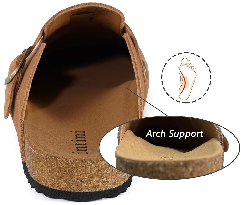 Sabot Donna Ciabatte Uomo Chiuse con Comodo Pantofole in Pelle Scarpe da Giardino Traspirante Sandali Ciabatta 36-46